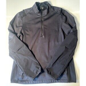 Oakley Regular Fit Pullover Sweatshirt Mens Medium Zip Long Sleeve Black Pockets